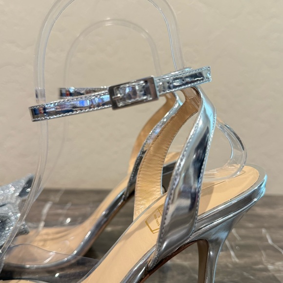 NEW Nalebe Dimante Metallic Cinderella Pumps - Picture 5 of 14